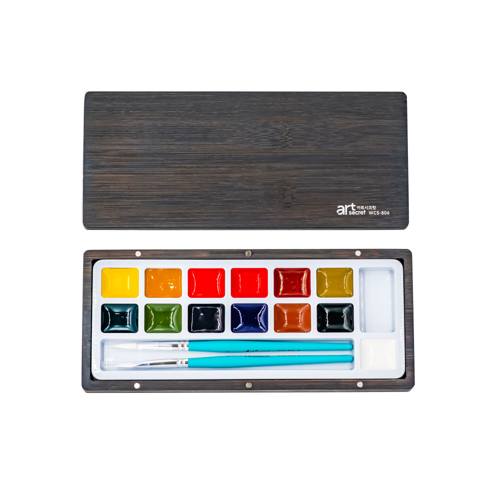 Watercolor Paint Set Solid Pigment - ArtSecret 13 Set Palet Cat Air