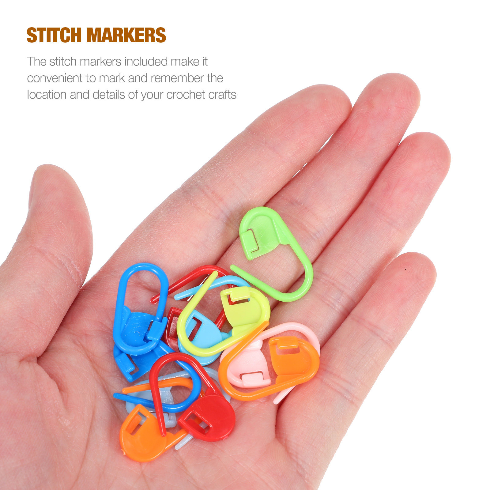 Wooden Crochet Hooks Ergonomic Handle - 1 Set Jarum Rajut Kayu Berbagai