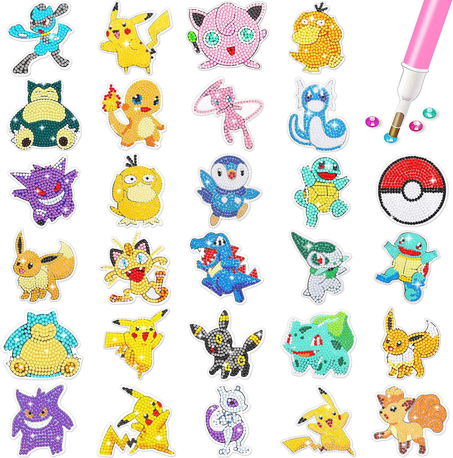5D Diamond Painting Kit Full Drill - 5D tas sekolah gambar kartun Pikachu