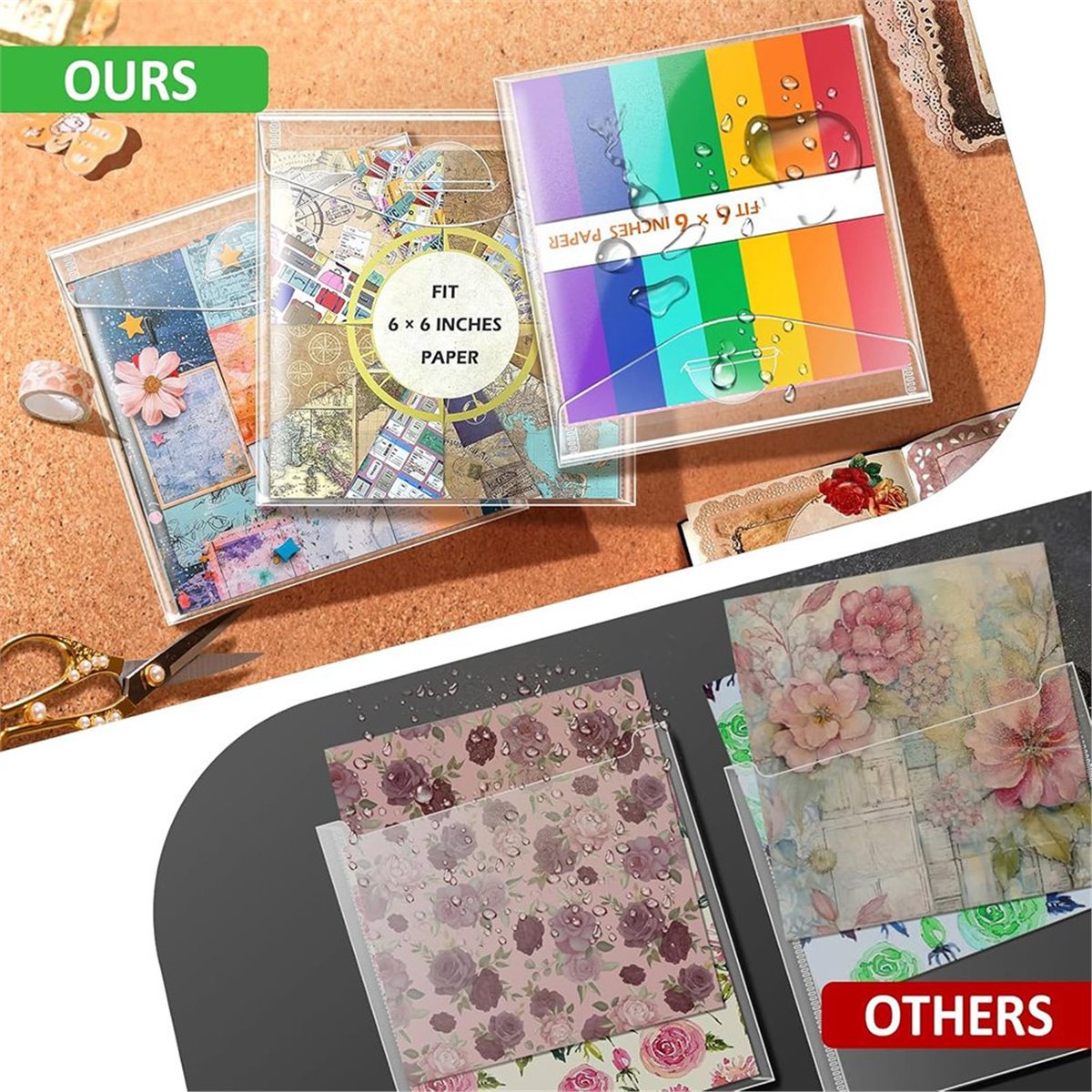 Scrapbooking - (A02R] Penyimpanan Scrapbook 6x6 Inci, Penyimpanan