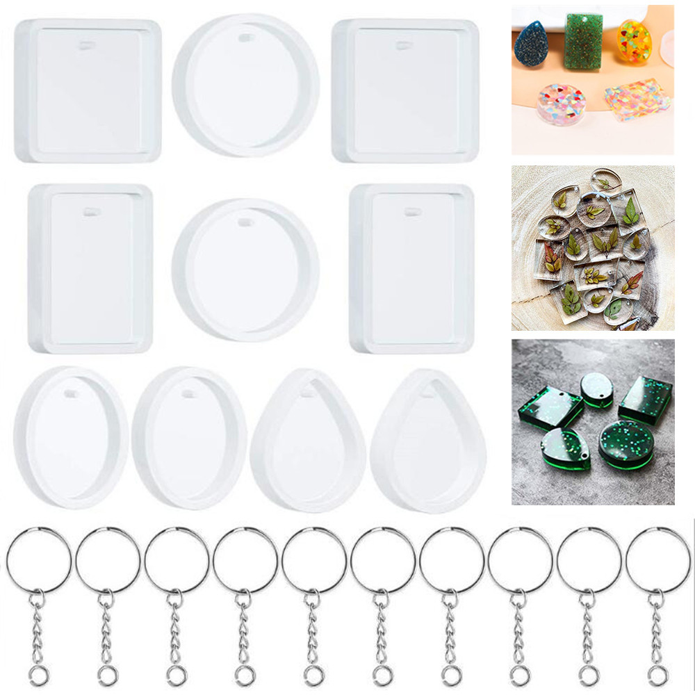 Silicone Epoxy Resin Molds Set - 20 Buah/Set DIY Alat Cetakan Silikon