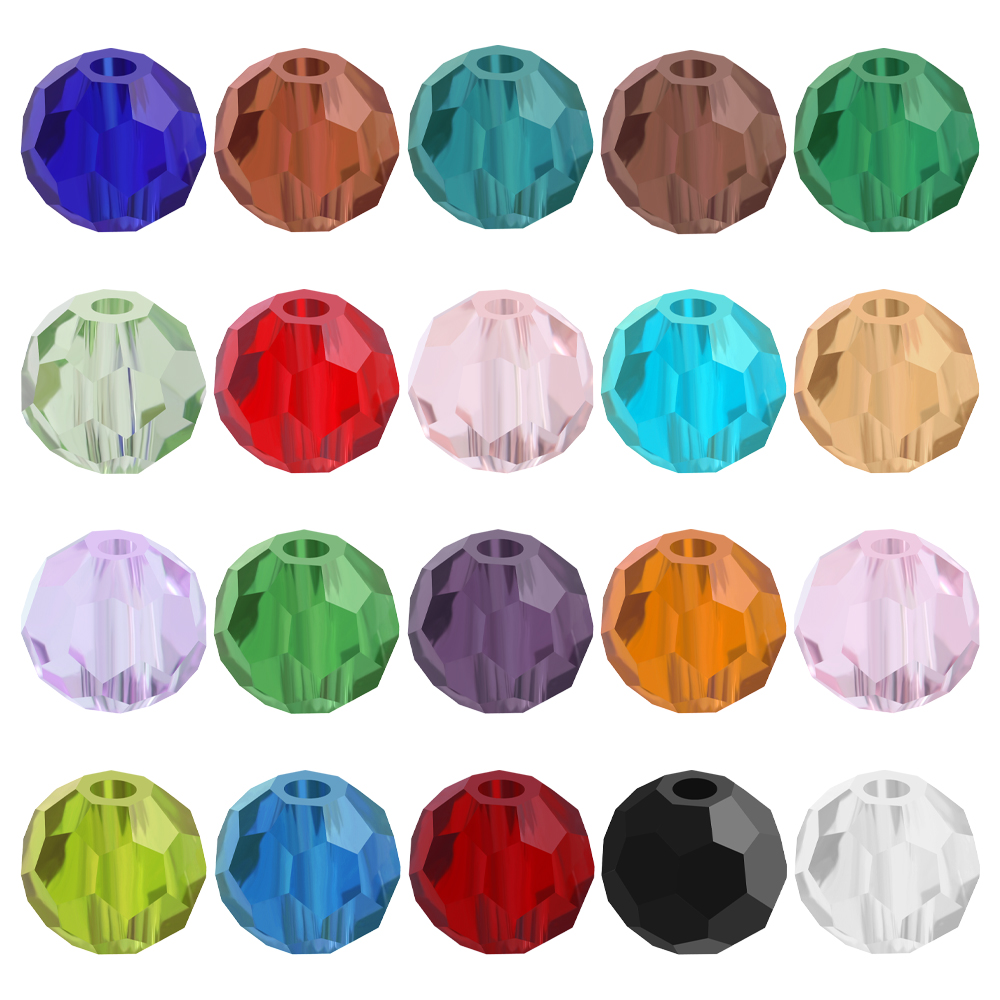 Glass Seed Beads 2Mm Jewelry Making - Manik-manik Kristal Kaca Bersegi 32Facets Bulat