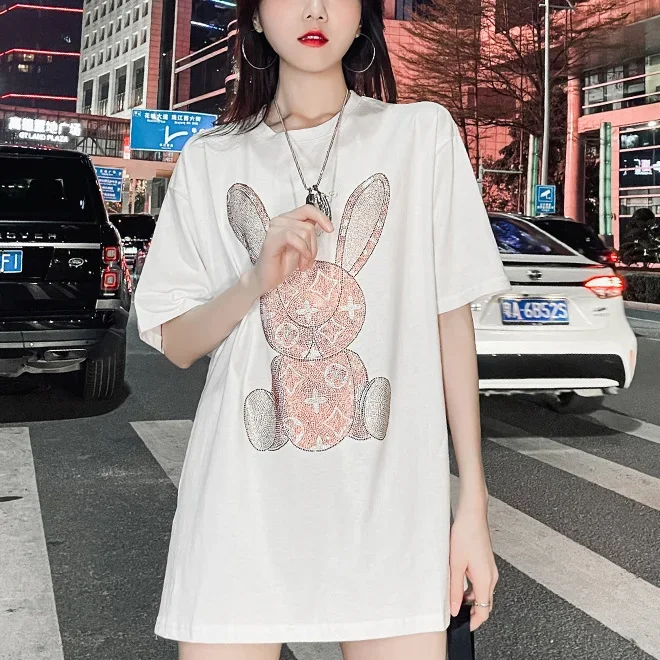 Embroidery - Kaos Kasual Musim Panas Wanita: Kaos