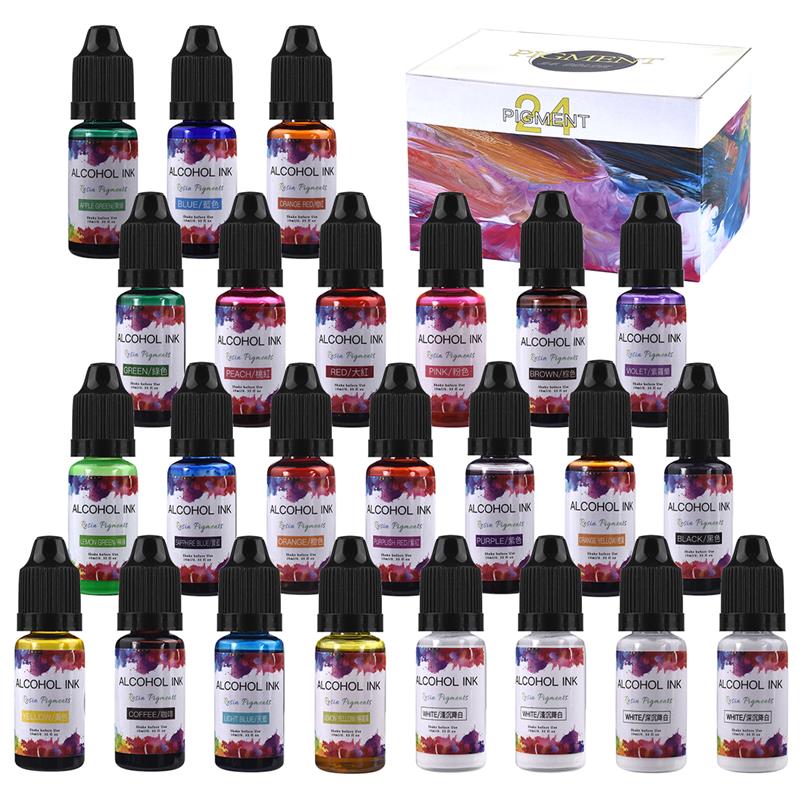 Silicone Epoxy Resin Molds Set - Kit pigmen Resin epoksi DIY perlengkapan
