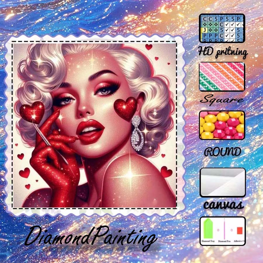 5D Diamond Painting Kit Full Drill - 1 buah kain flocking 5D DIY,