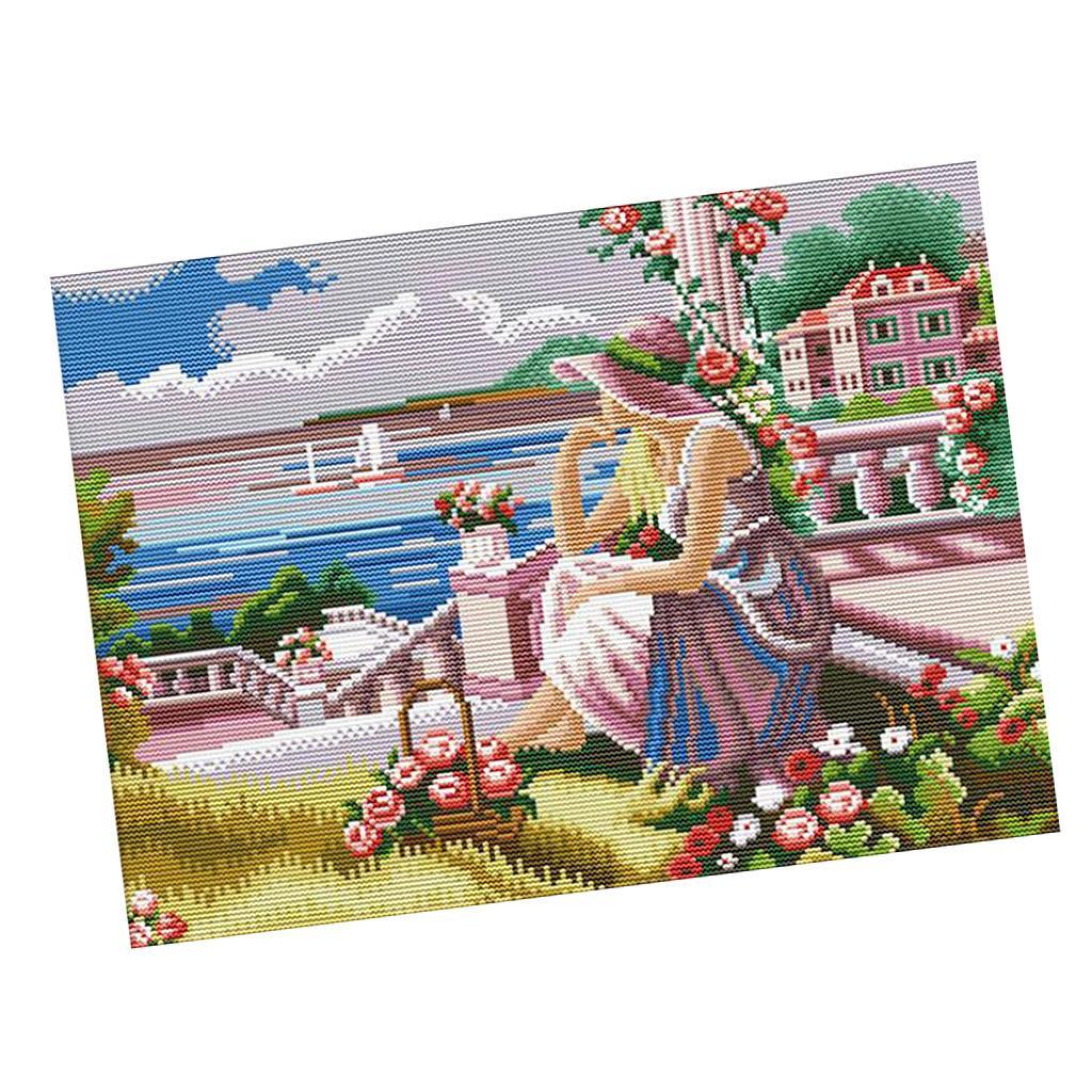 Cross Stitch Stamped Kits Beginners - Kit Sulaman Silang Bermotif Cetak Siap