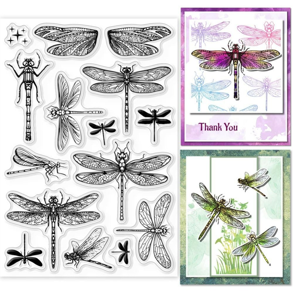Clear Silicone Stamps For Card Making - Dragonfly stempel bening untuk DIY buku