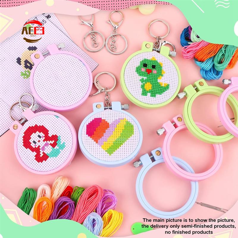 Cross Stitch Stamped Kits Beginners - AEE3-6 Buah Kit Jahit Silang Stempel