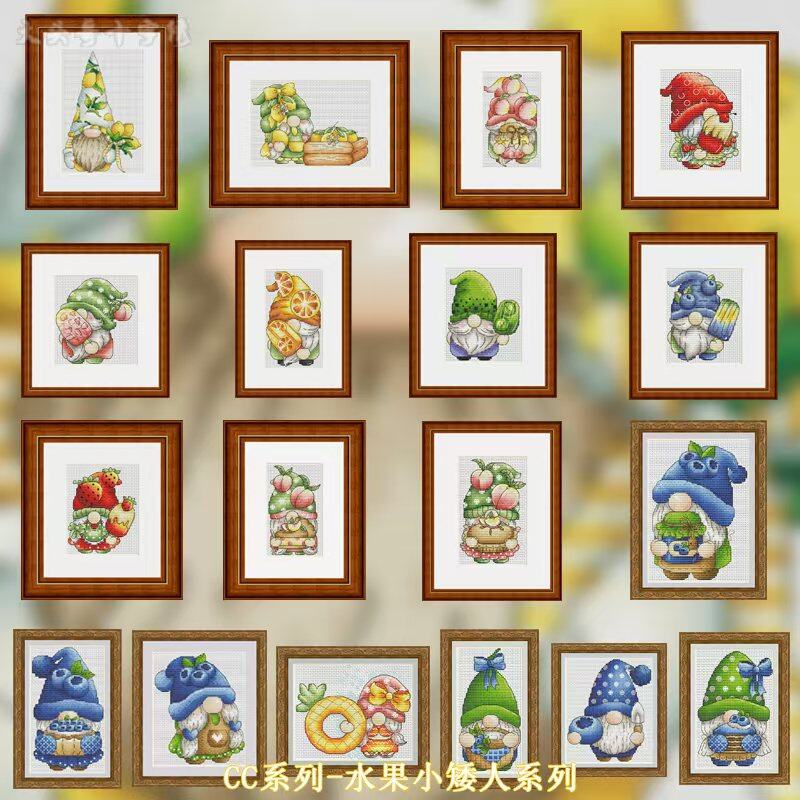 Cross Stitch Stamped Kits Beginners - 【Seri CC - Seri Kurcaci Buah】Kit