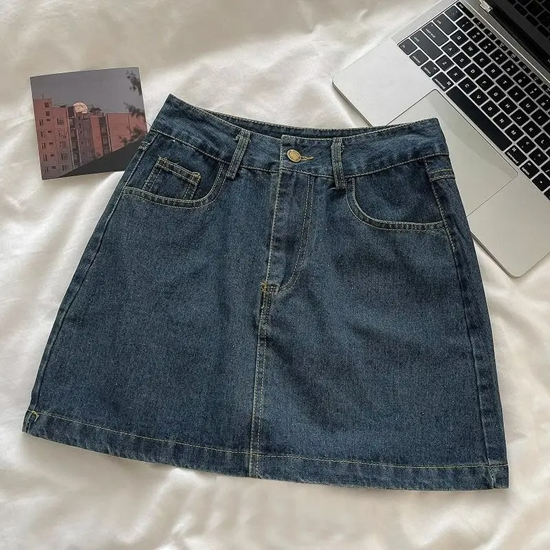Embroidery - Set Rok Denim Y2K: Jaket Kancing