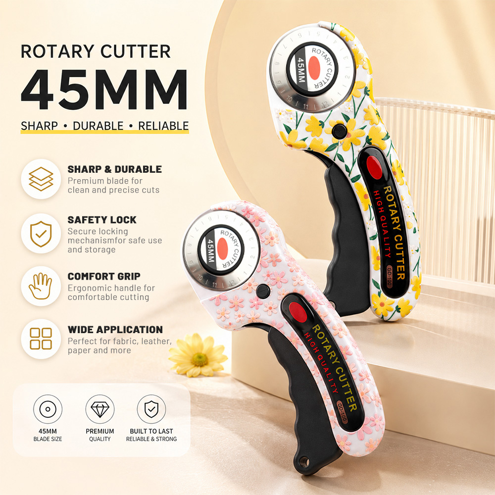 Rotary Cutter For Fabric 45Mm - Pemotong Putar 45mm untuk Karton, Kertas,