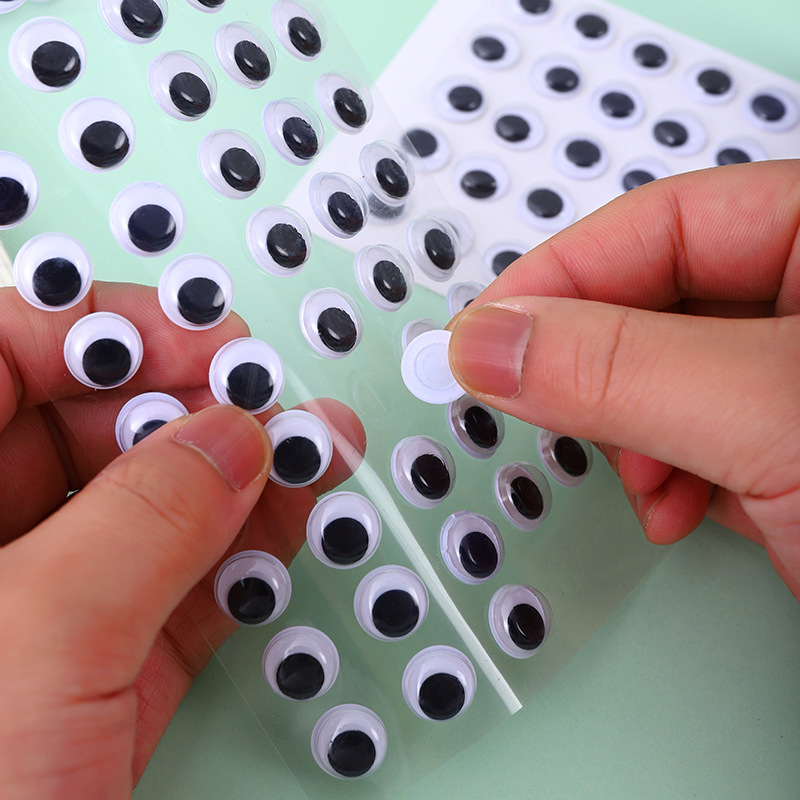 Scrapbooking - Stiker Mata Googly Plastik Perekat Sendiri