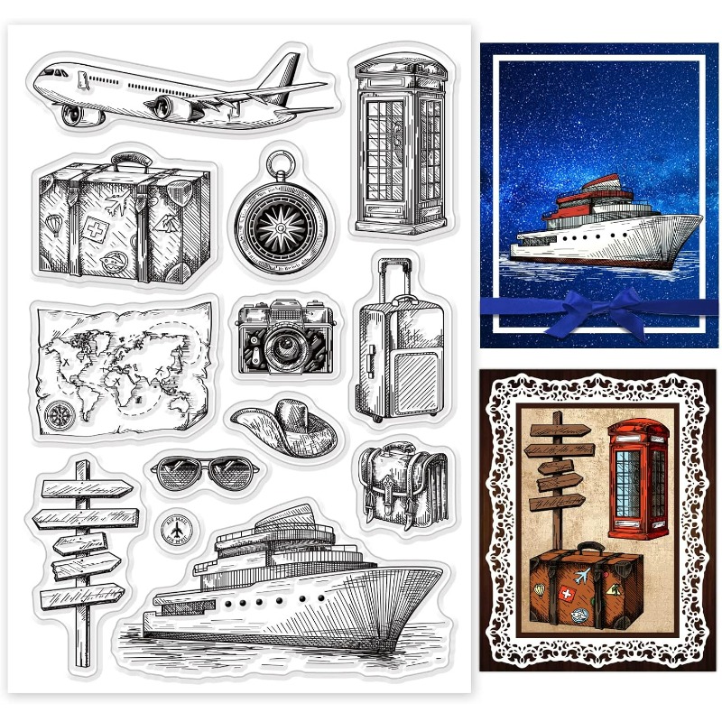 Clear Silicone Stamps For Card Making - Cap karet perahu kamera cap silikon