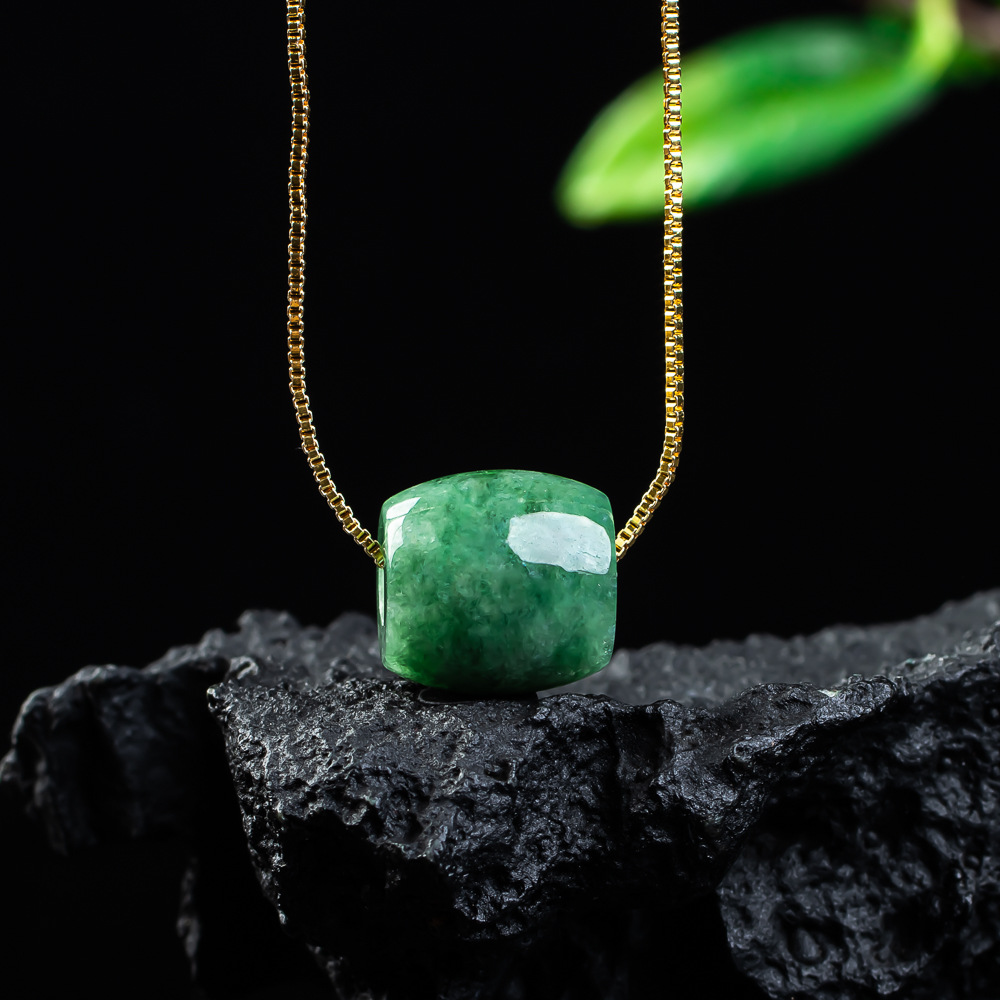 Beading - Liontin Manik Giok Asli Alami Kalung