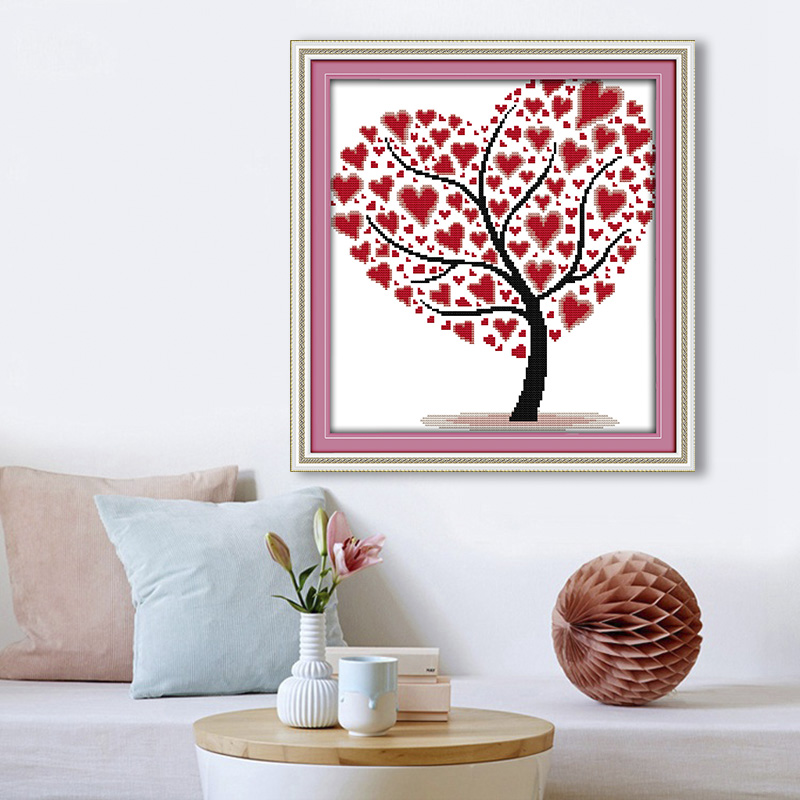 Cross Stitch Stamped Kits Beginners - Kit Sulaman Silang Bermotif 11/16/14CT Pola