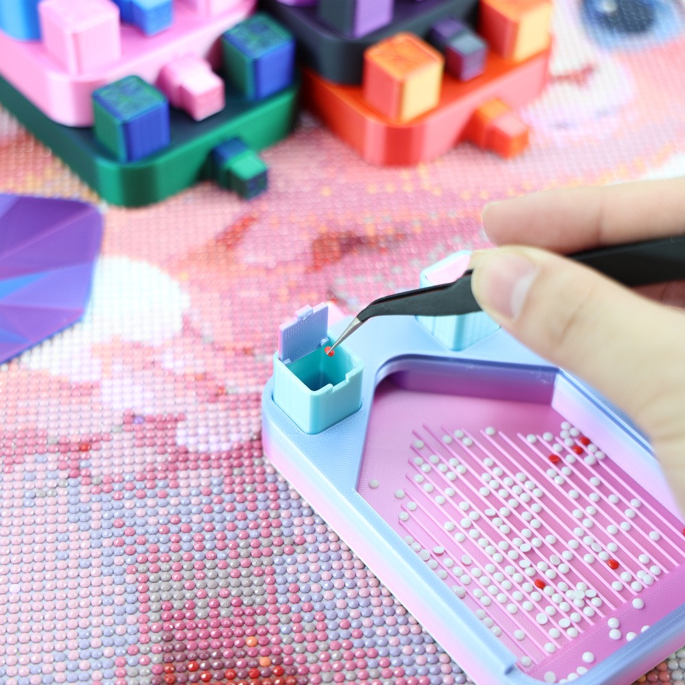 Painting Supplies - Nampan Lukisan Berlian Multi-Warna dengan 2