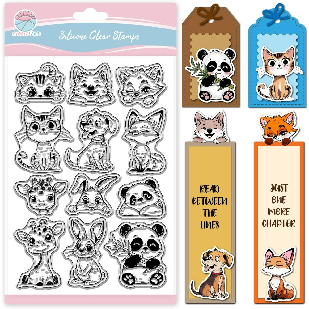 Clear Silicone Stamps For Card Making - Stempel Bening Kelinci Anjing Kucing untuk