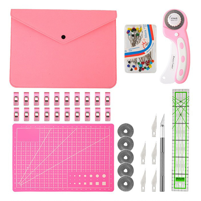 Rotary Cutter For Fabric 45Mm - Set pemotong putar termasuk Kit selimut