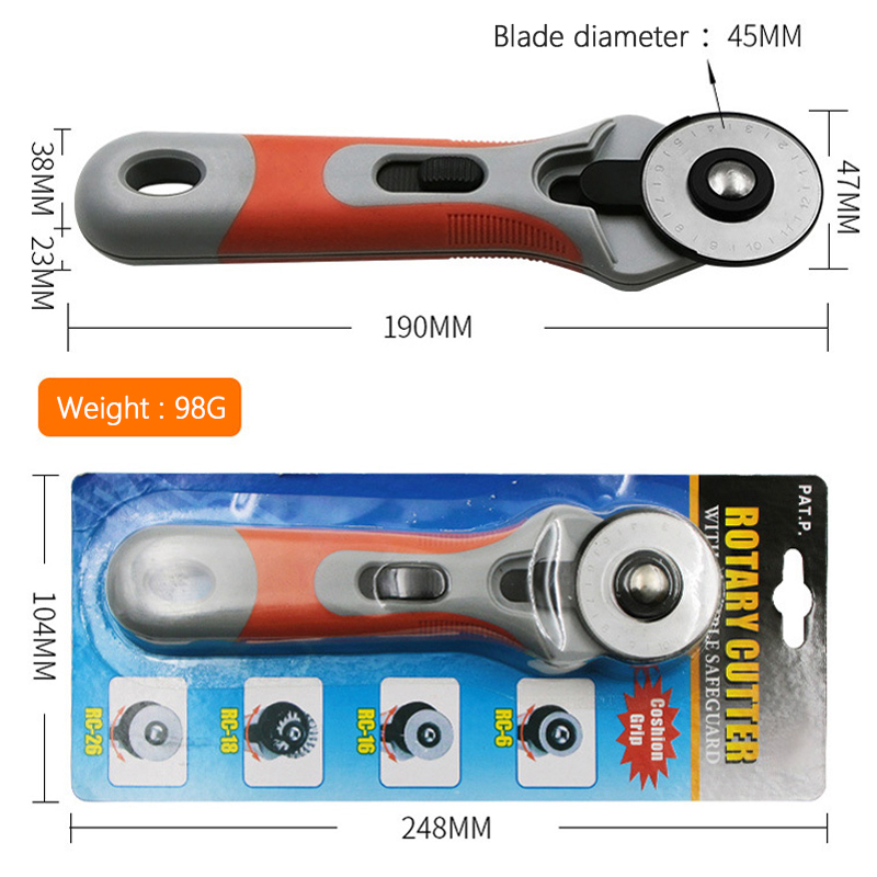Pemotong Kerajinan Kulit 45Mm  - Rotary Cutter For Fabric 45Mm ulasan dan harga