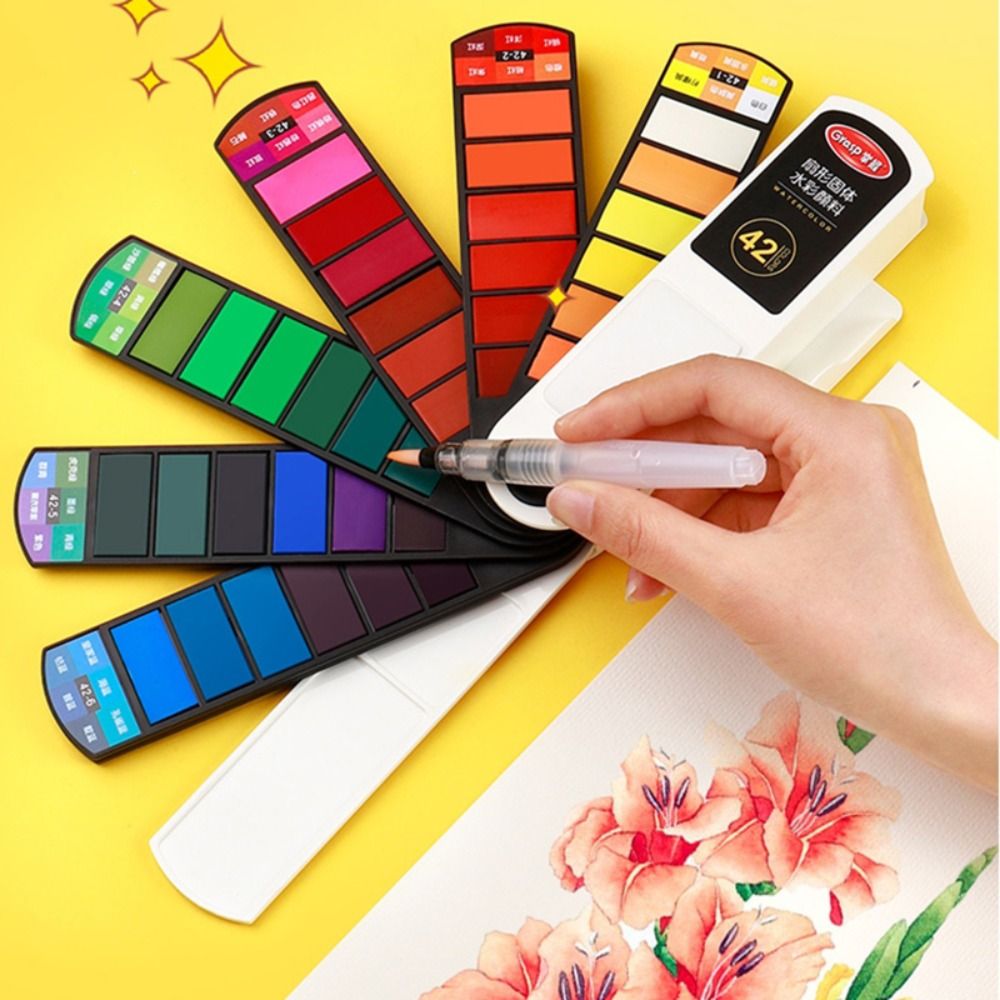 Set Cat Air Lipat Portabel 18/ - Watercolor Paint Set Solid Pigment ulasan dan harga