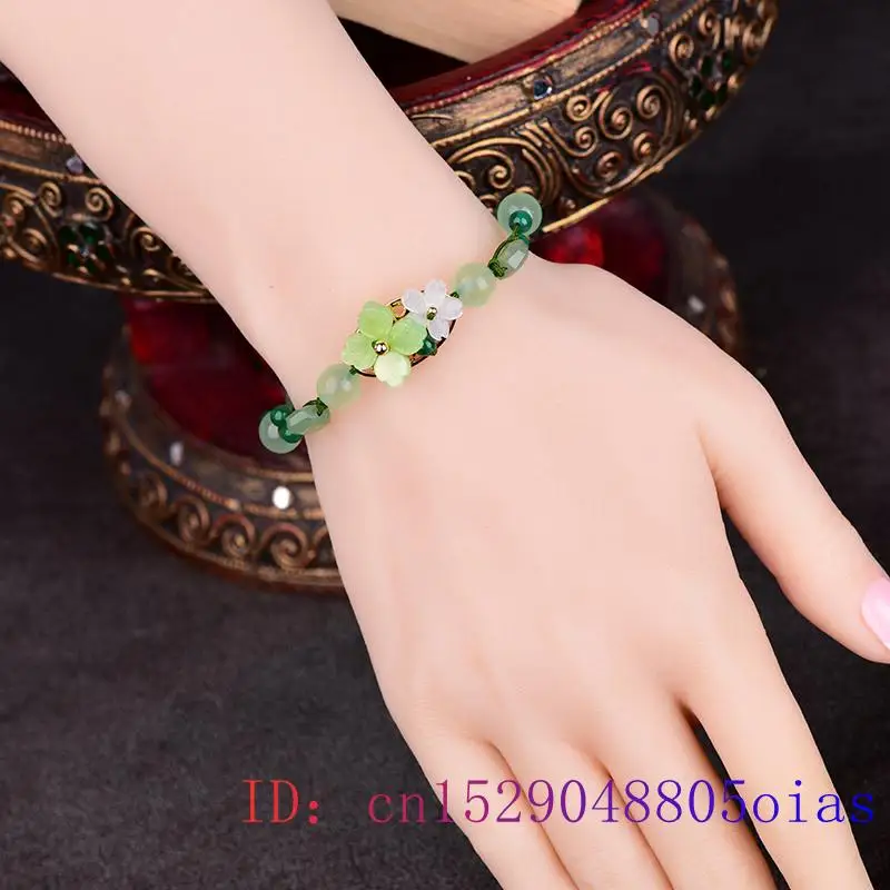 Gelang bunga giok hijau jimat  - Beading ulasan dan harga