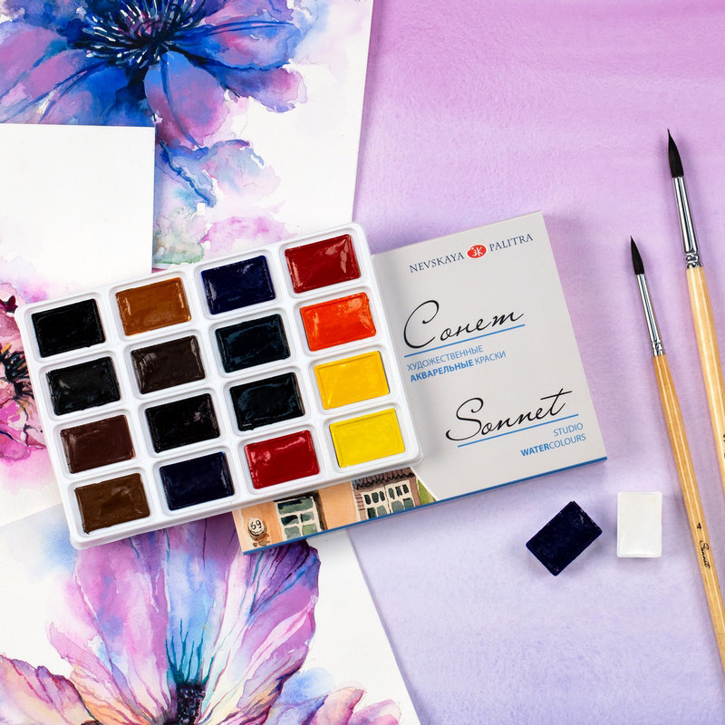 Cat Air Solid Russia White Nig - Watercolor Paint Set Solid Pigment ulasan dan harga