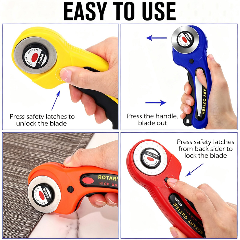 Pemotong Kain Putar dengan Bil - Rotary Cutter For Fabric 45Mm ulasan dan harga