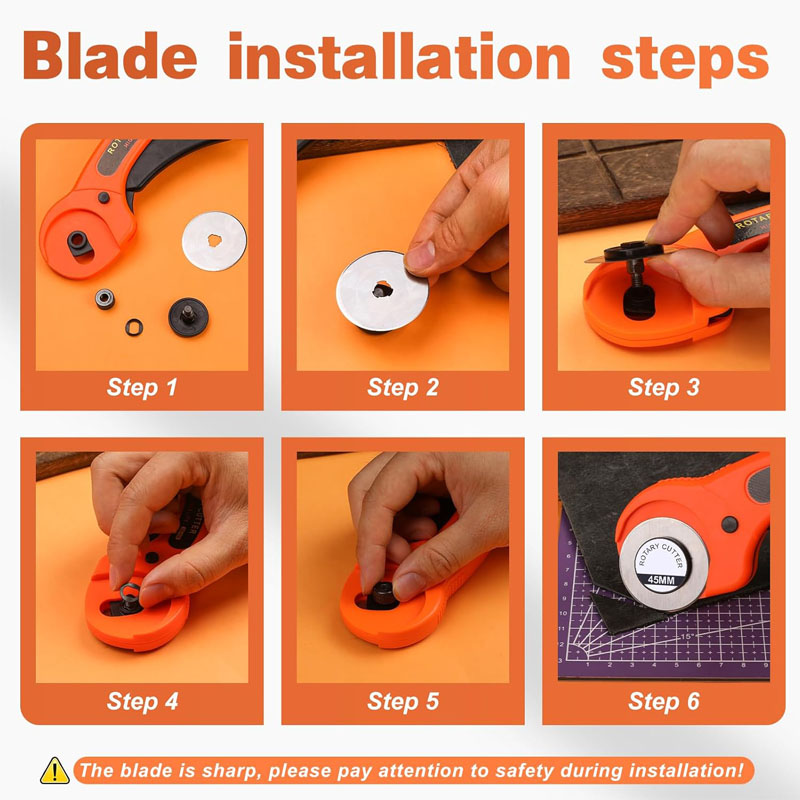 Pemotong Kain Putar dengan Bil - Rotary Cutter For Fabric 45Mm ulasan dan harga