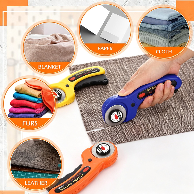 Pemotong Kain Putar dengan Bil - Rotary Cutter For Fabric 45Mm ulasan dan harga