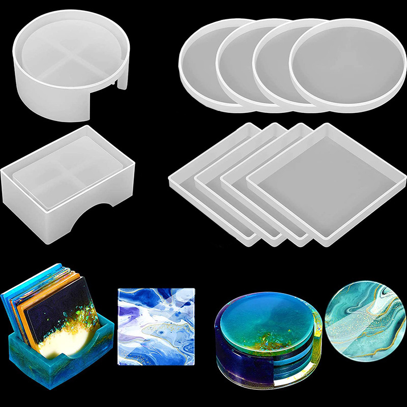 5 Buah/Set Cetakan Silikon Pem - Silicone Epoxy Resin Molds Set ulasan dan harga
