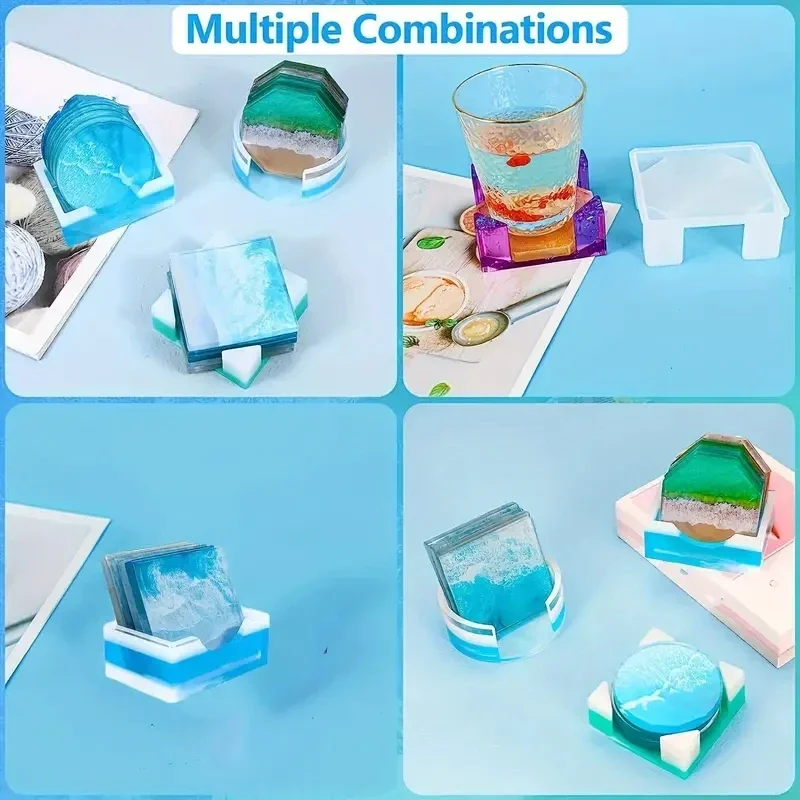 5 Buah/Set Cetakan Silikon Pem - Silicone Epoxy Resin Molds Set ulasan dan harga