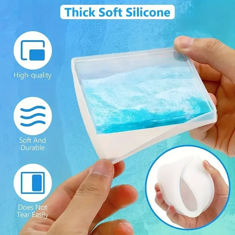 5 Buah/Set Cetakan Silikon Pem - Silicone Epoxy Resin Molds Set ulasan dan harga