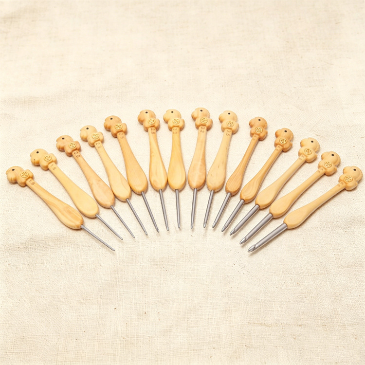 Jarum Rajut Kayu Lucky Horse,  - Wooden Crochet Hooks Ergonomic Handle ulasan dan harga