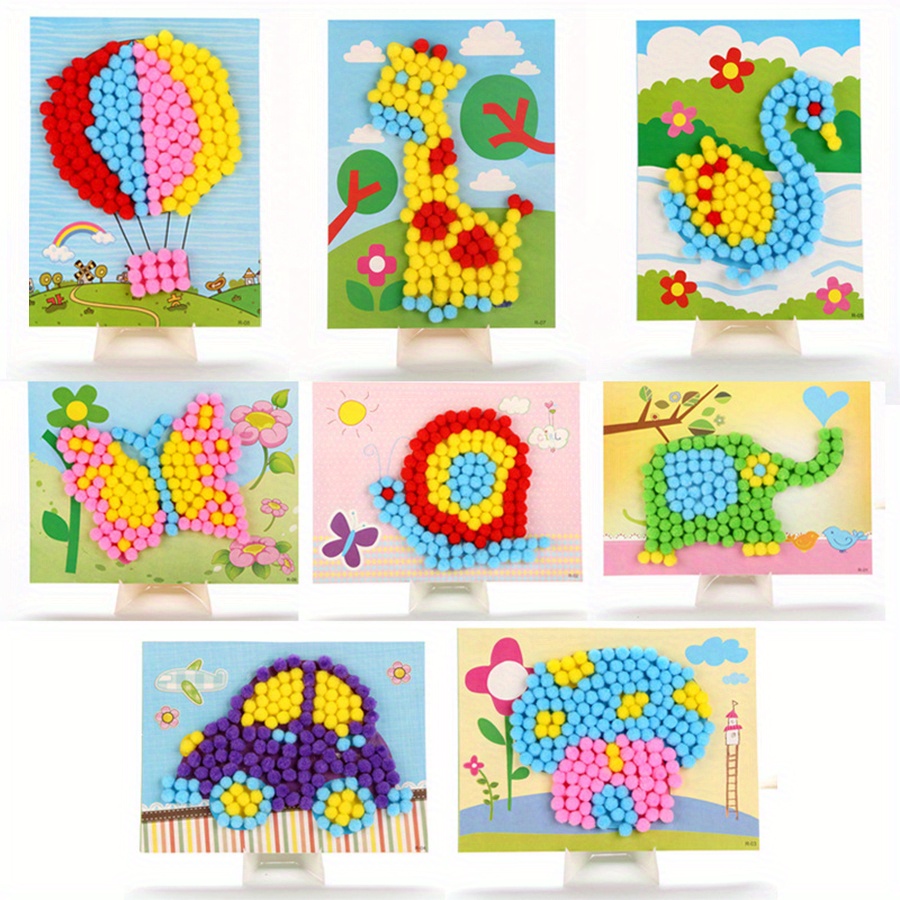 2 Buah 16X21Cm Lukisan Pom-Pom - Painting Supplies ulasan dan harga