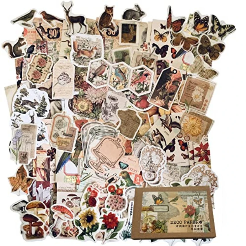 Stiker Vintage untuk Jurnal Es - Vintage Junk Journal Scrapbooking Paper ulasan dan harga