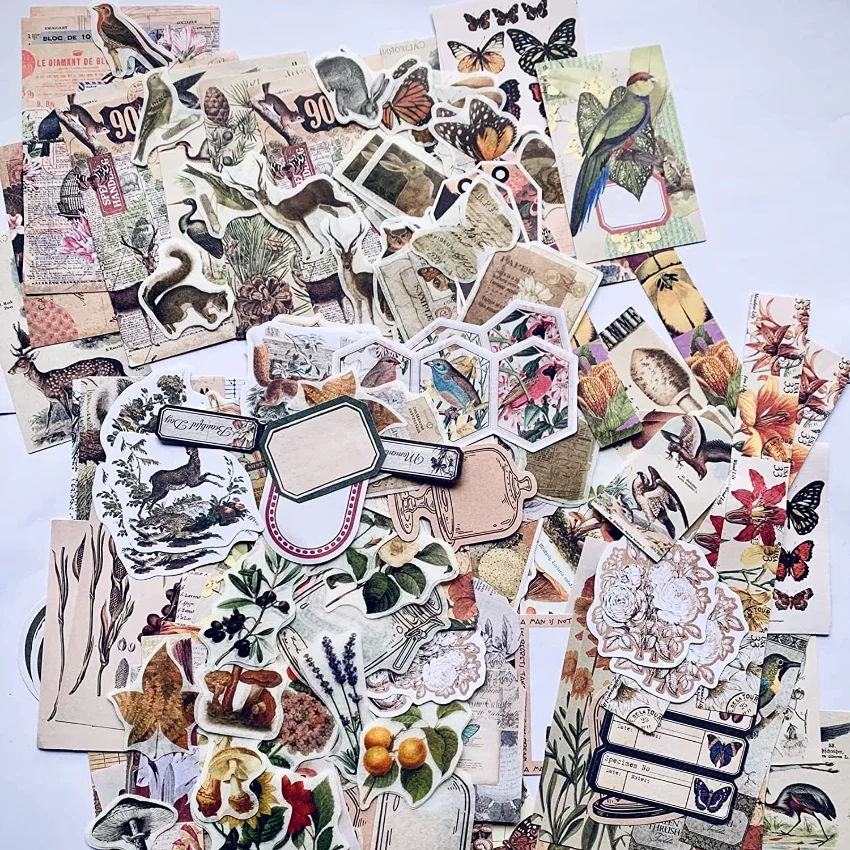 Stiker Vintage untuk Jurnal Es - Vintage Junk Journal Scrapbooking Paper ulasan dan harga