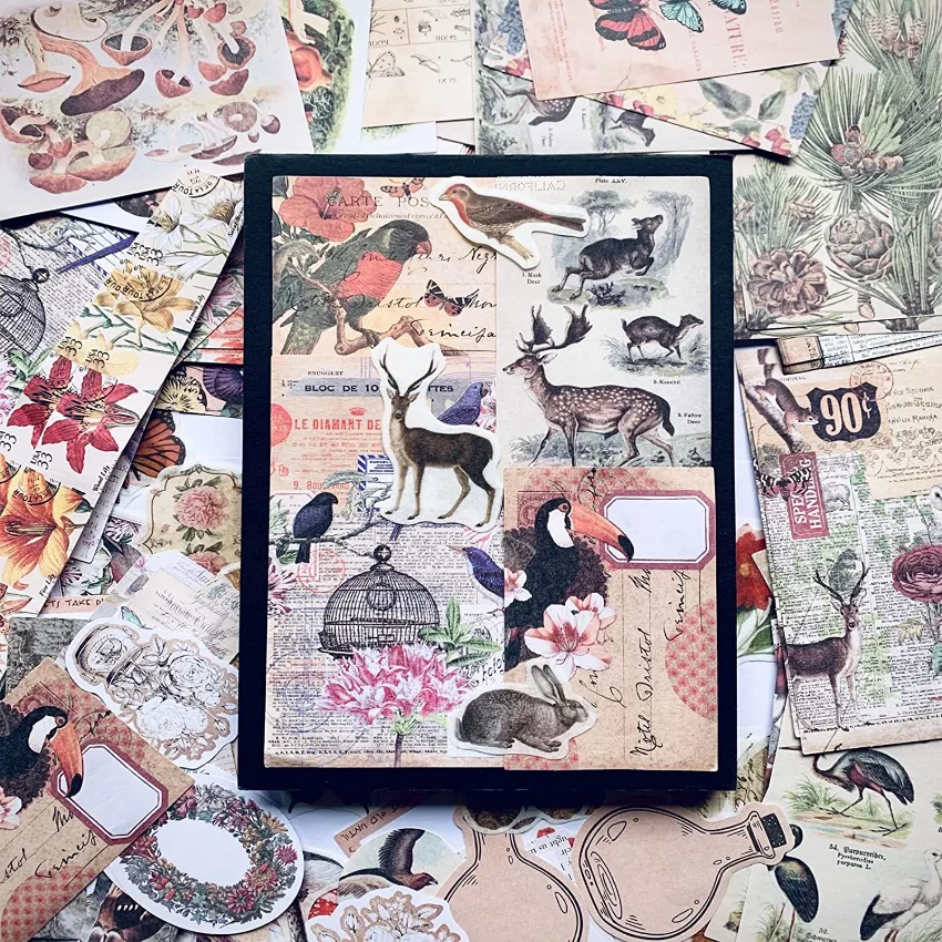 Stiker Vintage untuk Jurnal Es - Vintage Junk Journal Scrapbooking Paper ulasan dan harga