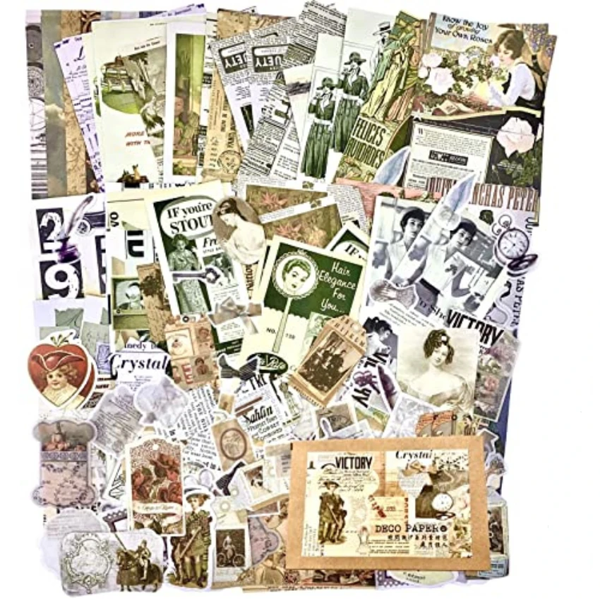 Stiker Vintage untuk Jurnal Es - Vintage Junk Journal Scrapbooking Paper ulasan dan harga