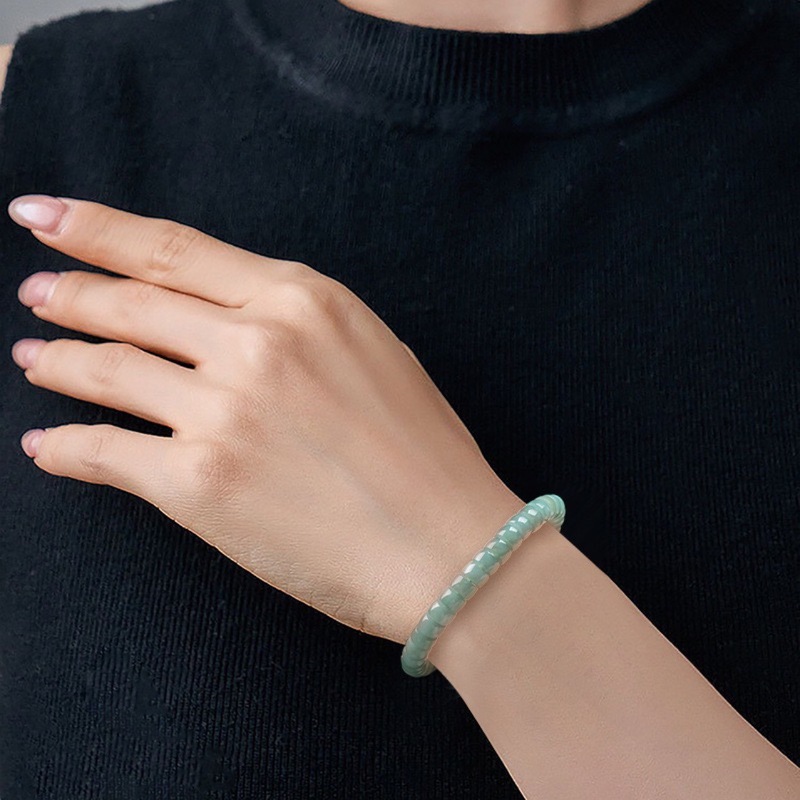 Gelang Batu Giok Biru Alami Ke - Beading ulasan dan harga