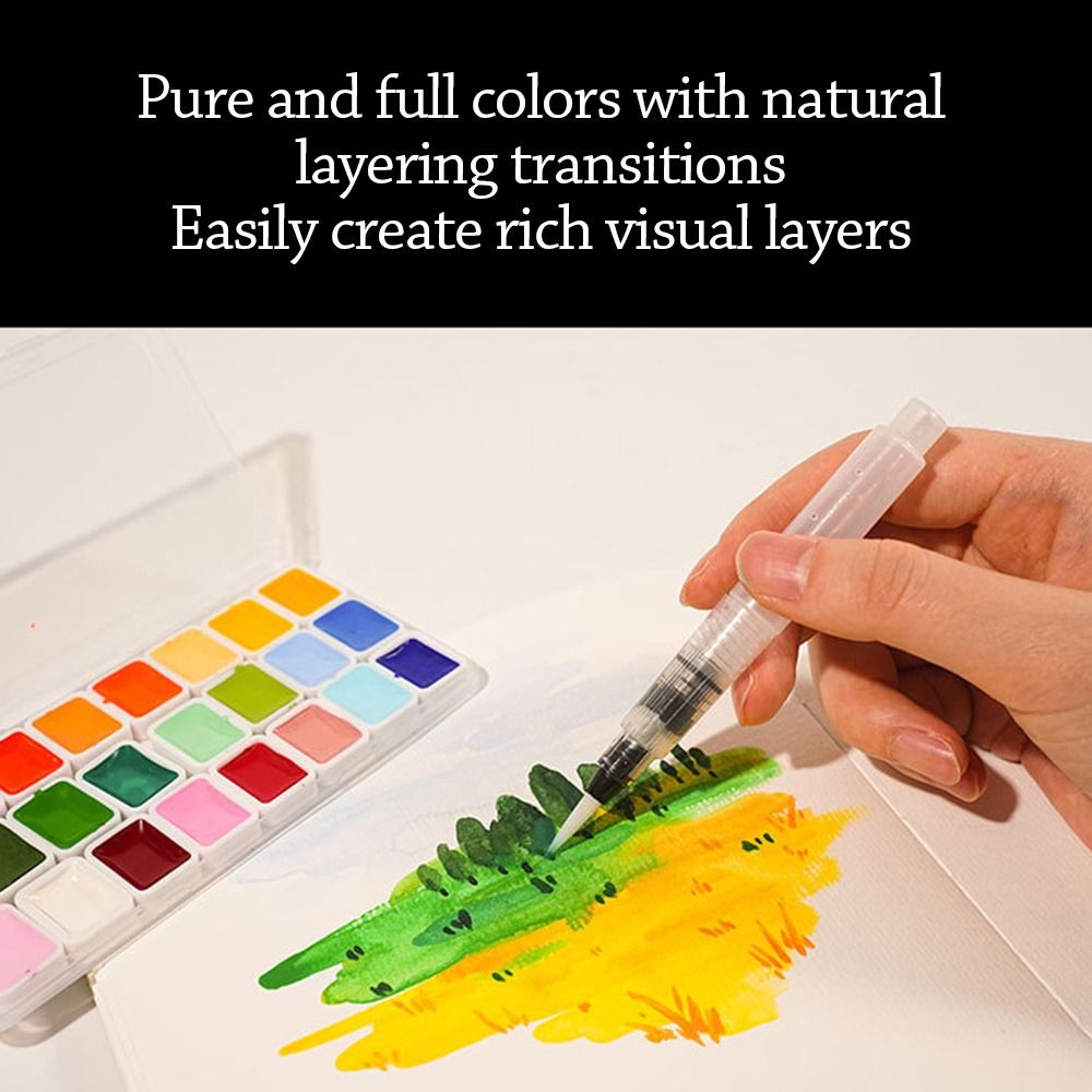 Set Cat Air 24 Warna Plastik 1 - Watercolor Paint Set Solid Pigment ulasan dan harga