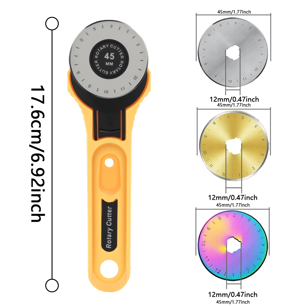 Alat Pemotong Kain Putar 45mm  - Rotary Cutter For Fabric 45Mm ulasan dan harga