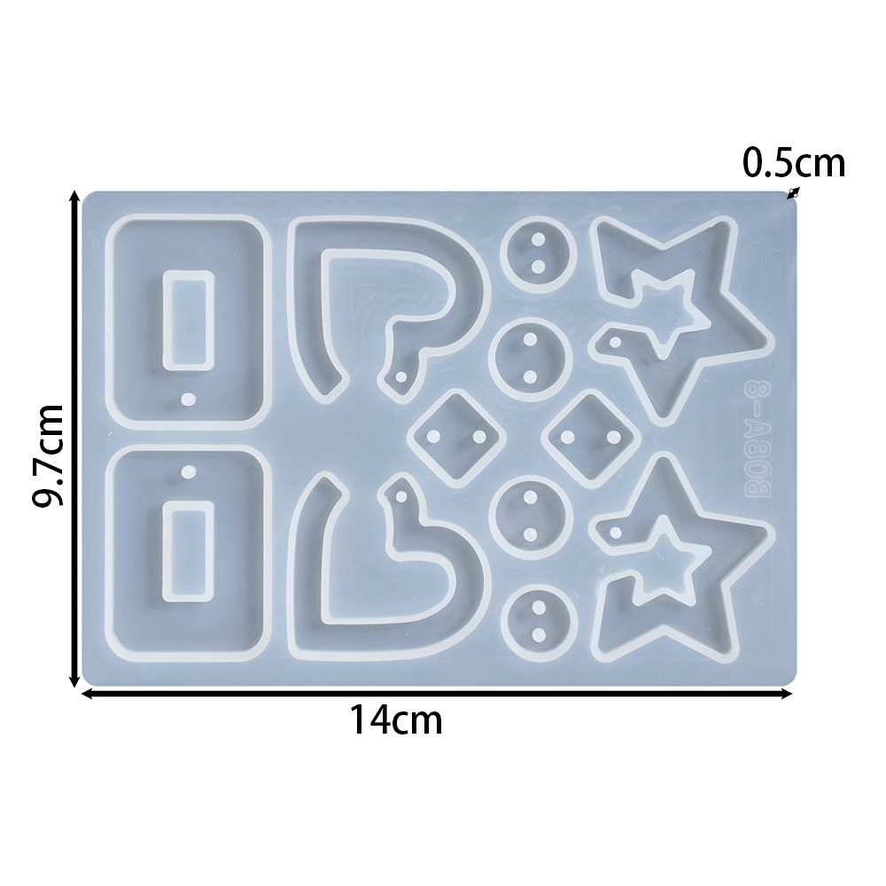 1 buah/lot anting geometris li - Silicone Epoxy Resin Molds Set ulasan dan harga