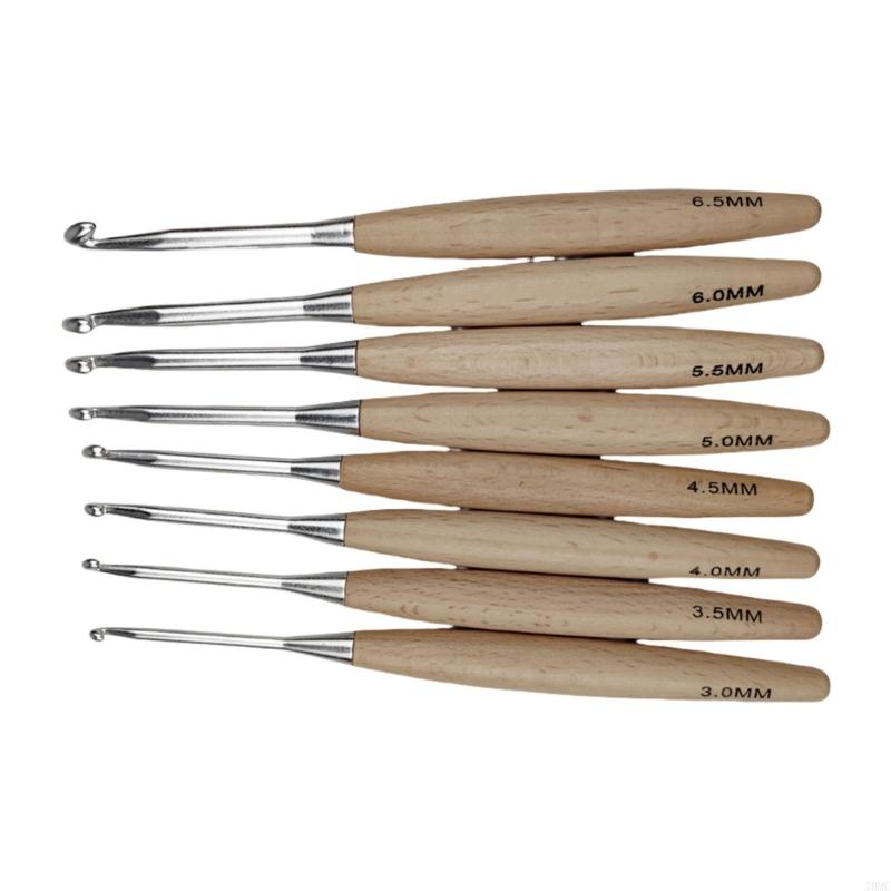 8 Buah Rajutan Ergonomis untuk - Wooden Crochet Hooks Ergonomic Handle ulasan dan harga