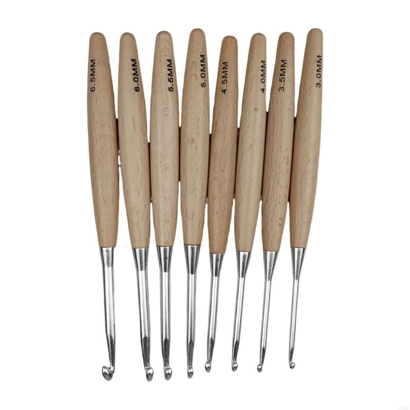 8 Buah Rajutan Ergonomis untuk - Wooden Crochet Hooks Ergonomic Handle ulasan dan harga