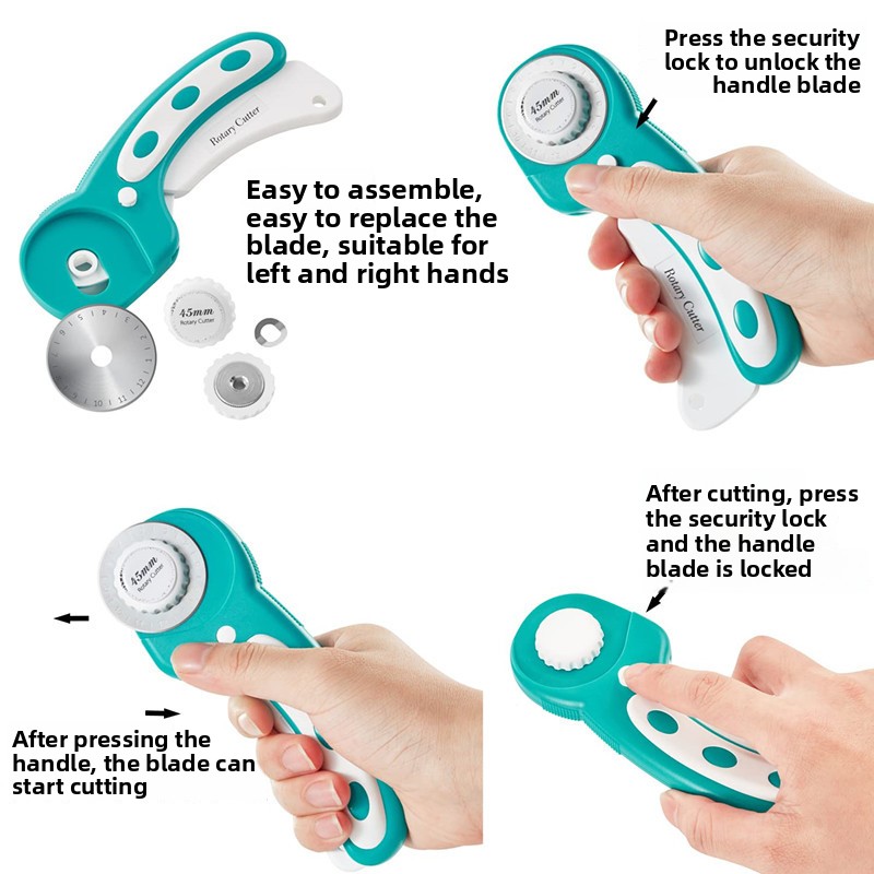 Pisau Potong Putar 45mm dengan - Rotary Cutter For Fabric 45Mm ulasan dan harga