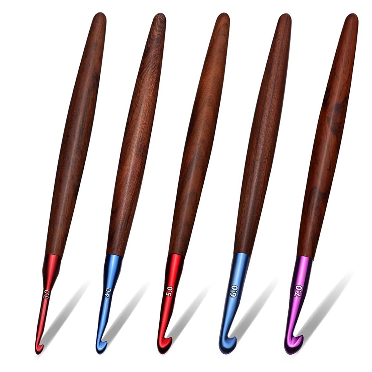 Set Jarum Rajut Baru 2026, Jar - Wooden Crochet Hooks Ergonomic Handle ulasan dan harga