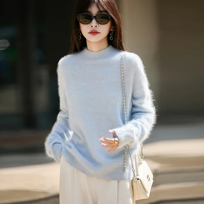Pullover Wanita 100% Wol Berbu - Embroidery ulasan dan harga