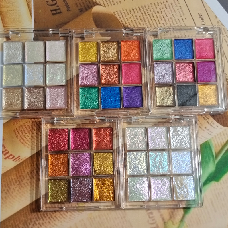 9 warna Nail Solid Pigment Aur - Watercolor Paint Set Solid Pigment ulasan dan harga