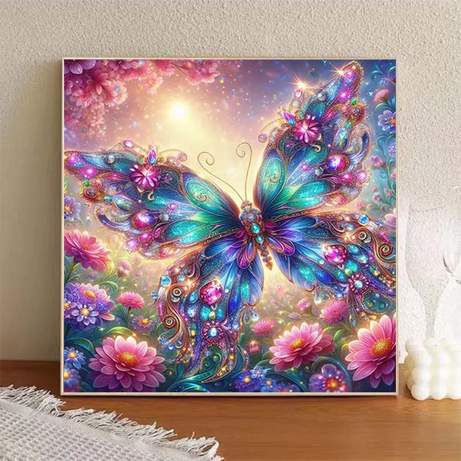 1 buah kain flocking 5D DIY, b - 5D Diamond Painting Kit Full Drill ulasan dan harga