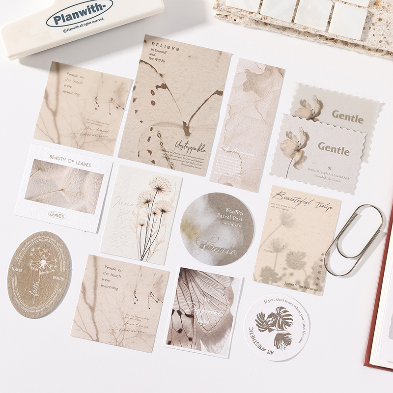 JIANQI 30 lembar Kertas Vintag - Vintage Junk Journal Scrapbooking Paper ulasan dan harga